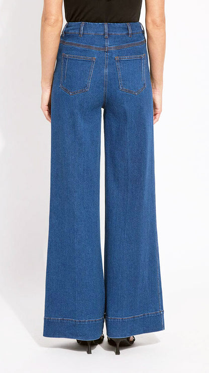 Studded wide leg eco-denim pants | Dark midwash | by Lysse NY | new! AW25/6