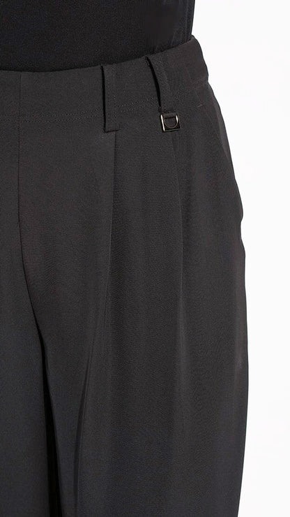 Pleated wide leg woven trouser | Black | by Lysse NY | new! AW25