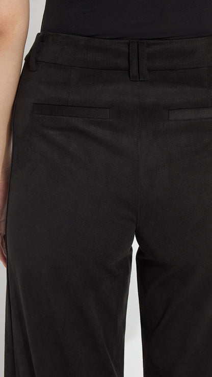 Vegan suede wide-leg trouser | Black | by Lysse NY | new! AW26