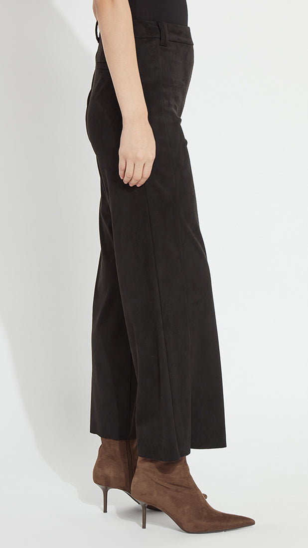 Vegan suede wide-leg trouser | Black | by Lysse NY | new! AW26