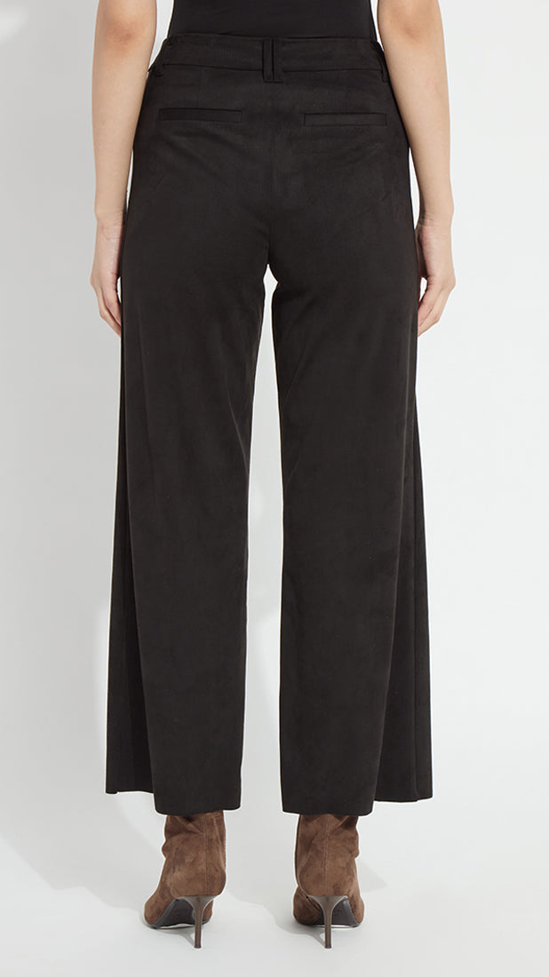 Vegan suede wide-leg trouser | Black | by Lysse NY | new! AW26