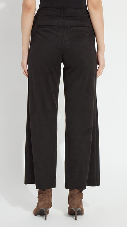 Vegan suede wide-leg trouser | Black | by Lysse NY | new! AW26