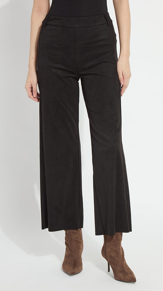 Vegan suede wide-leg trouser | Black | by Lysse NY | new! AW26