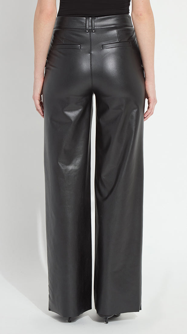 Pull-on transeasonal vegan leather trouser | Black | by Lysse NY | new! AW26