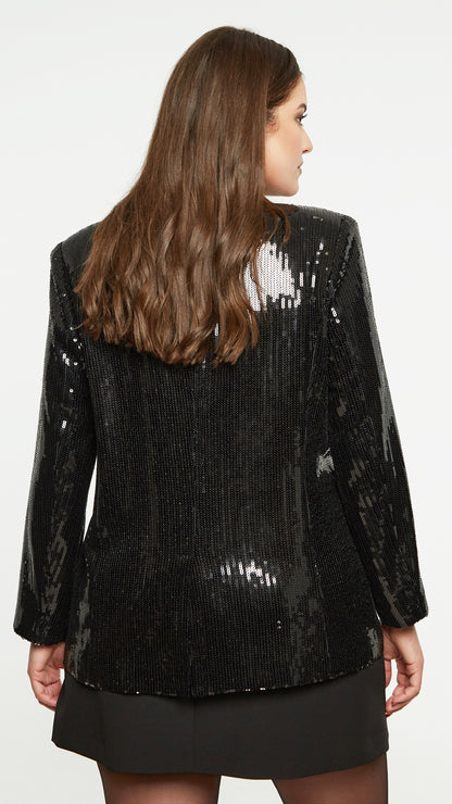 Sequin blazer by Mat | Black