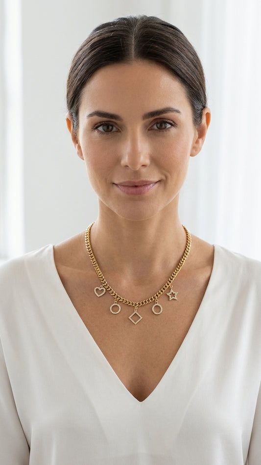 Sophia short necklace | Gold