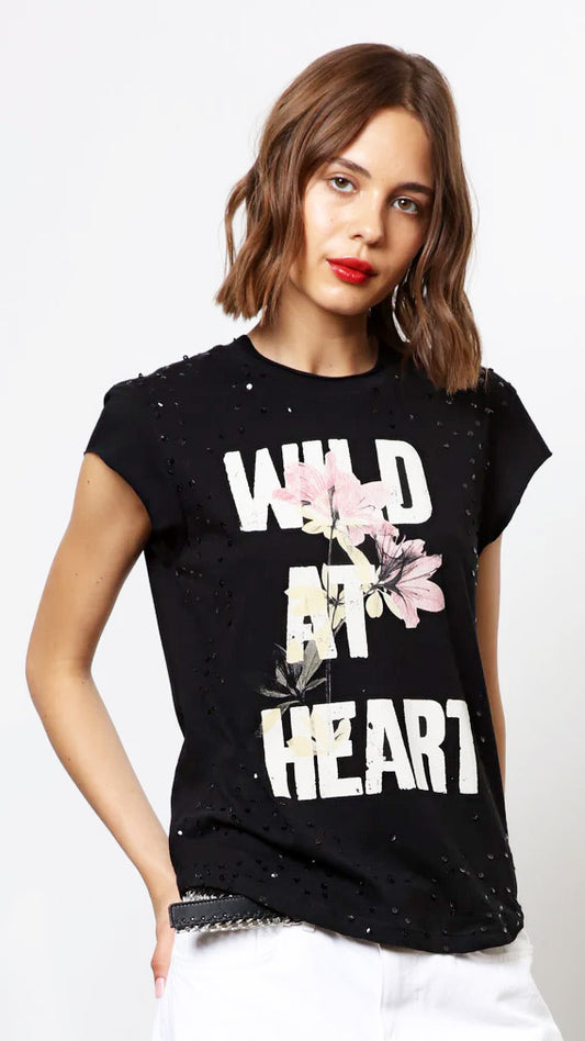 Wild at heart T-shirt (Black) by Religion - last 1