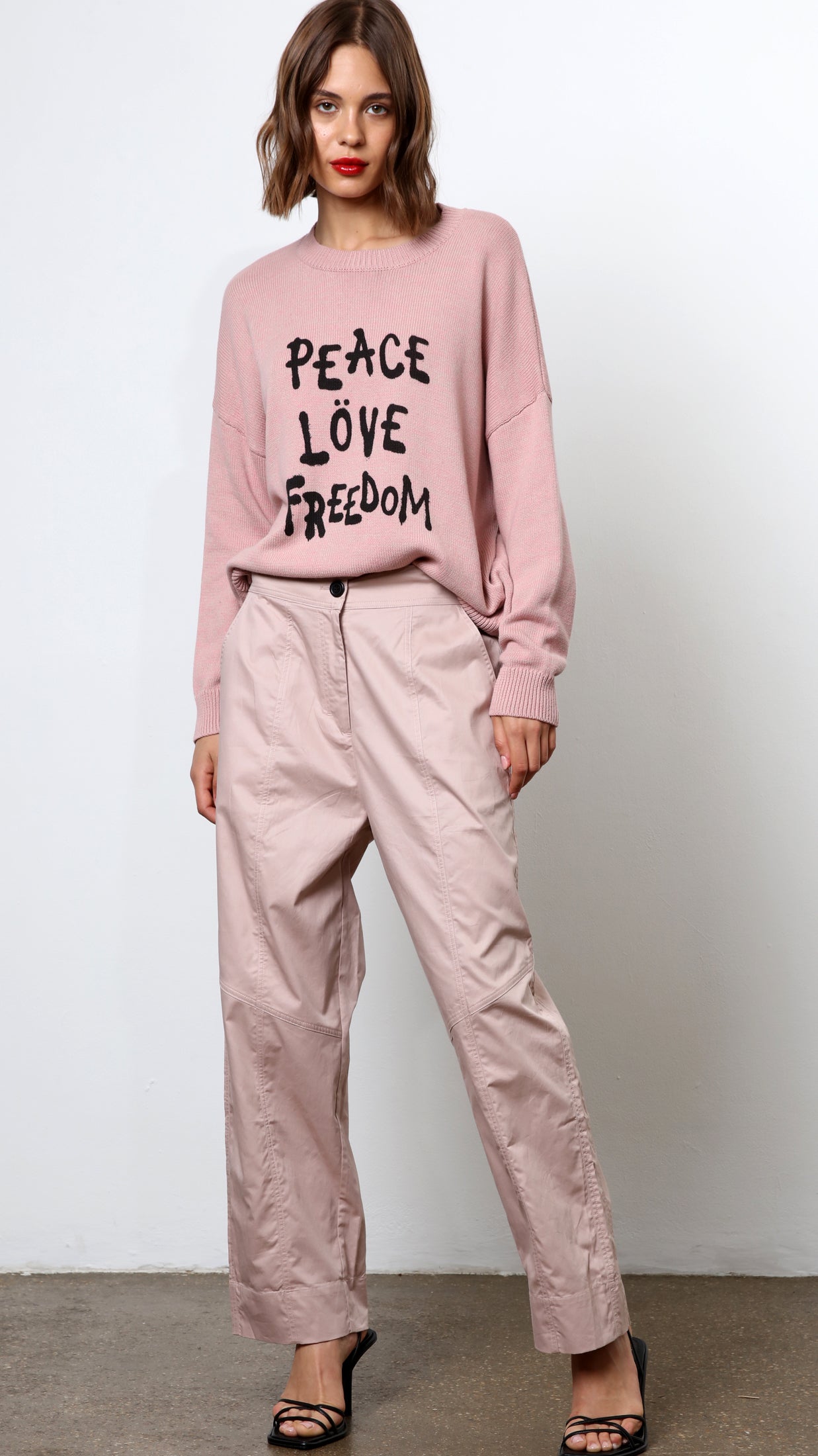 Peace Jumper (Dusty Pink/White) by Religion