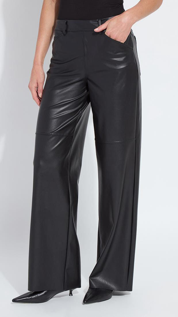 Vegan leather wide leg pants | Black | by Lysse NY | new! AW25 | limited!
