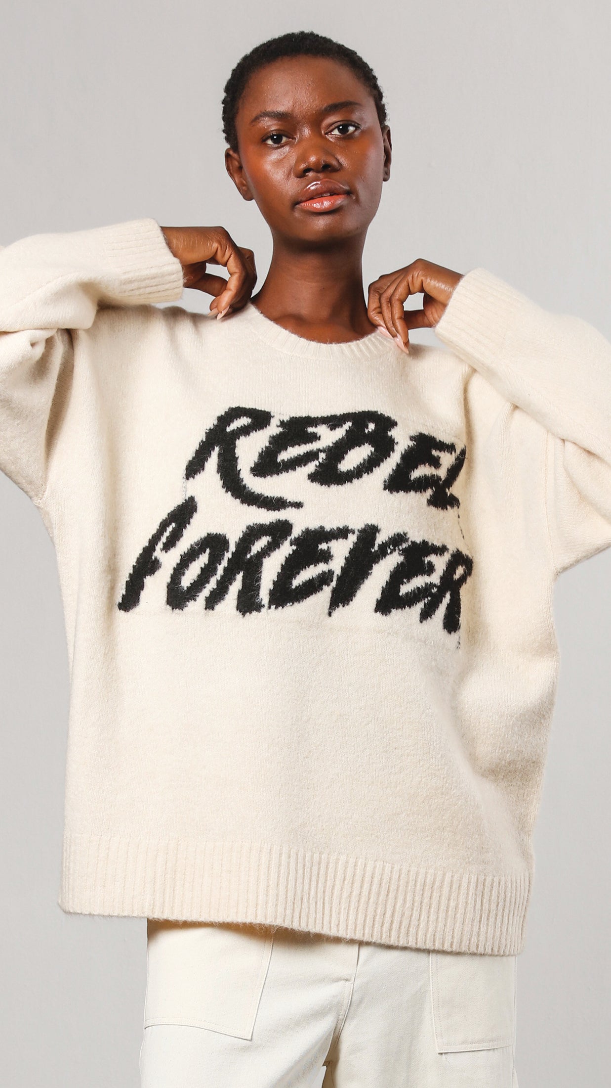 Revolution jumper (Winter White) by Religion