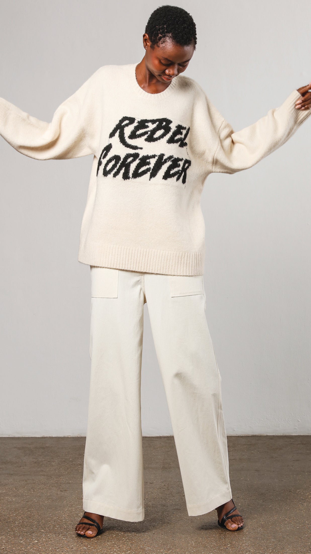 Revolution jumper (Winter White) by Religion