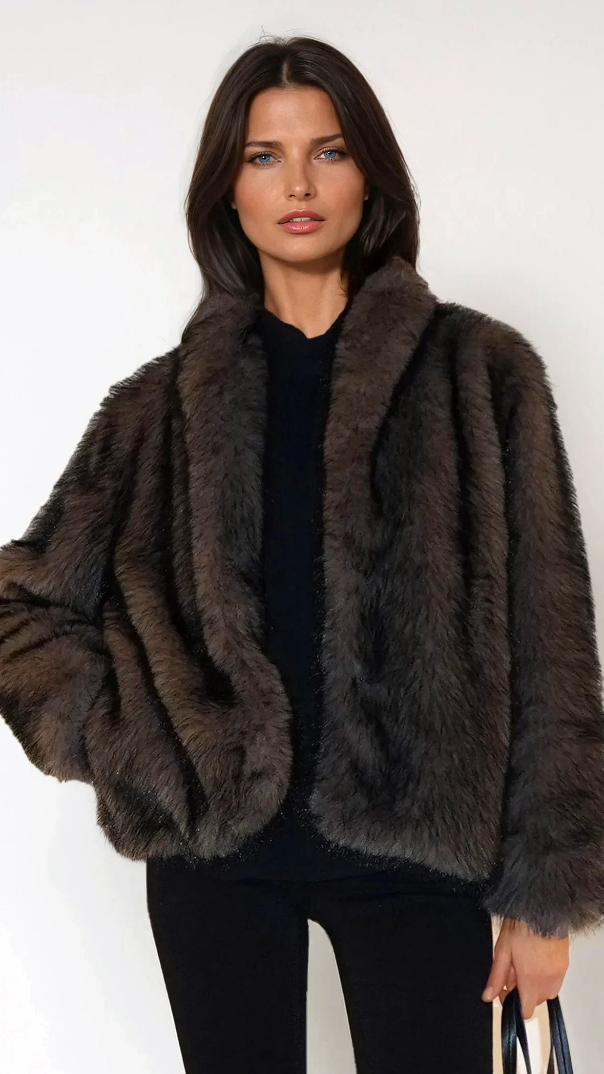 Luna faux fur coat | Rich brown | by Religion