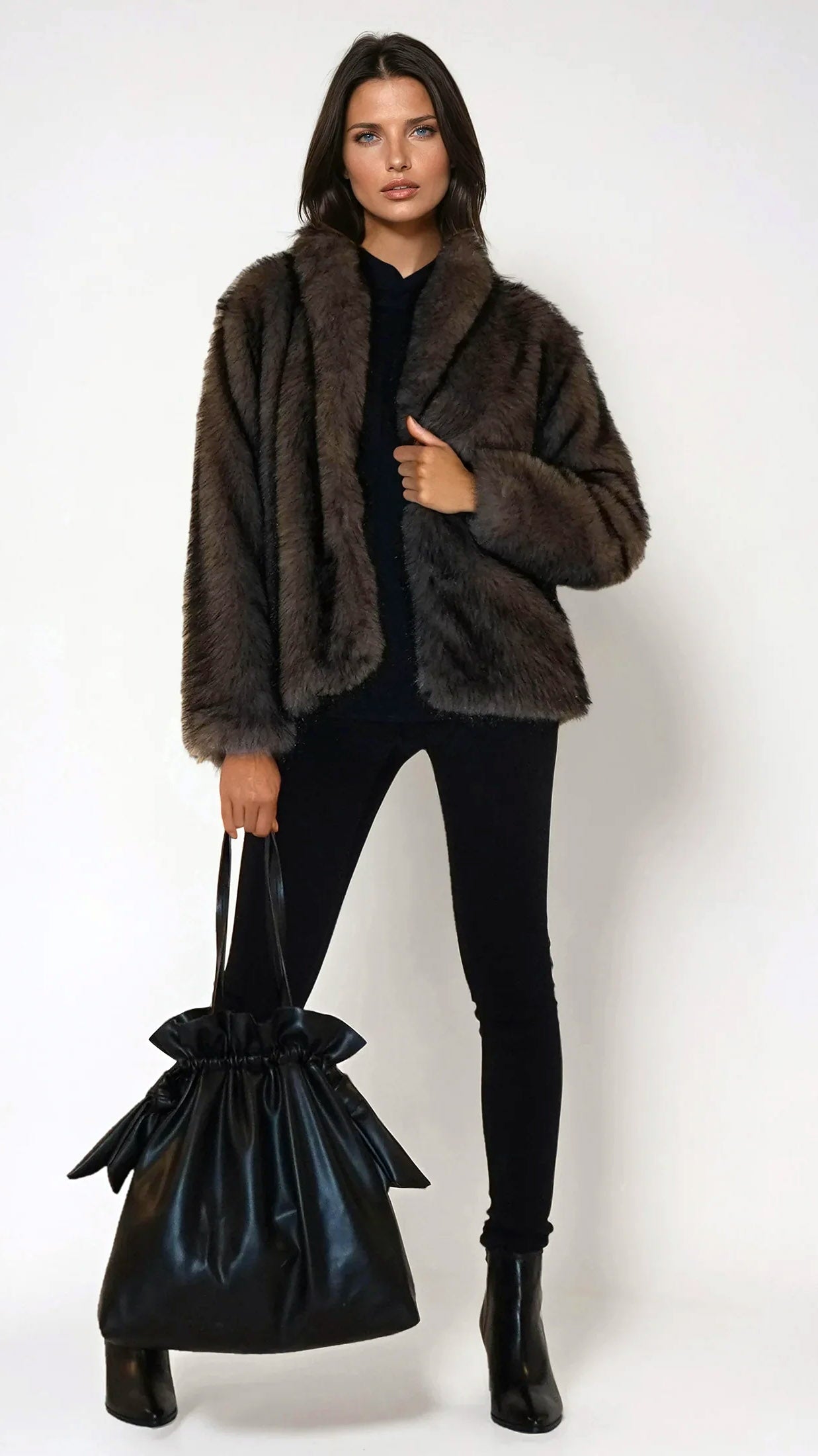 Luna faux fur coat | Rich brown | by Religion