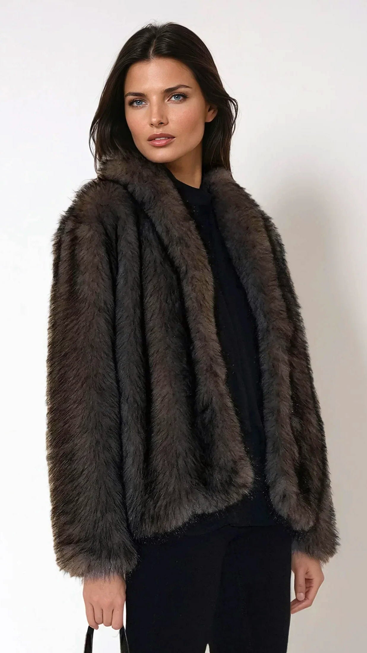 Luna faux fur coat | Rich brown | by Religion