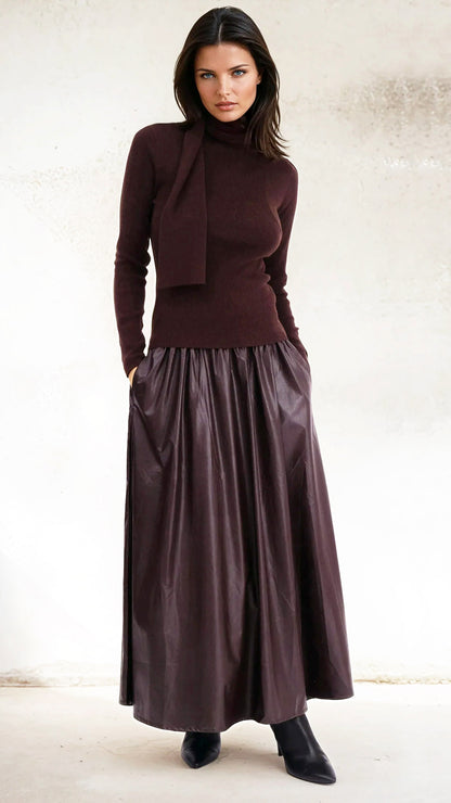Sophie skirt | Rich brown | by Religion