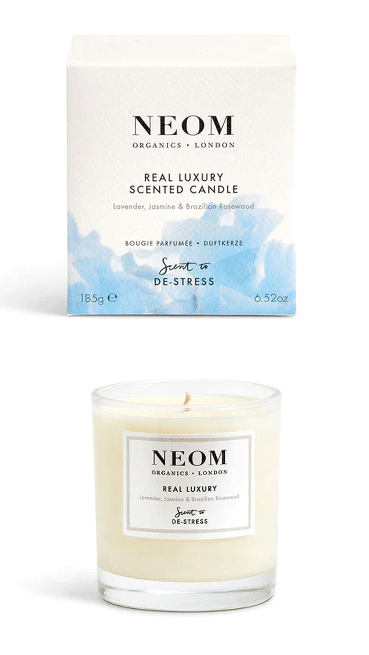 Neom organics 1-wick candle (3 luxury natural scents)