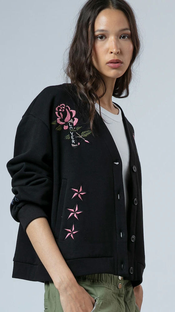 Love Cardigan | Black/Pink/Blue | by Religion