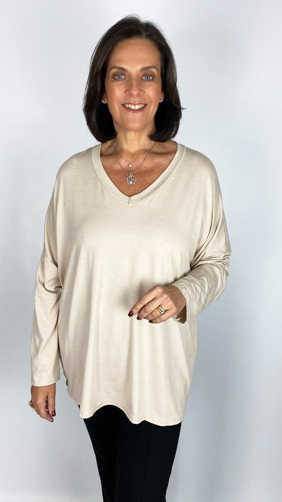 Essential v-neck LS top | 4 Colours
