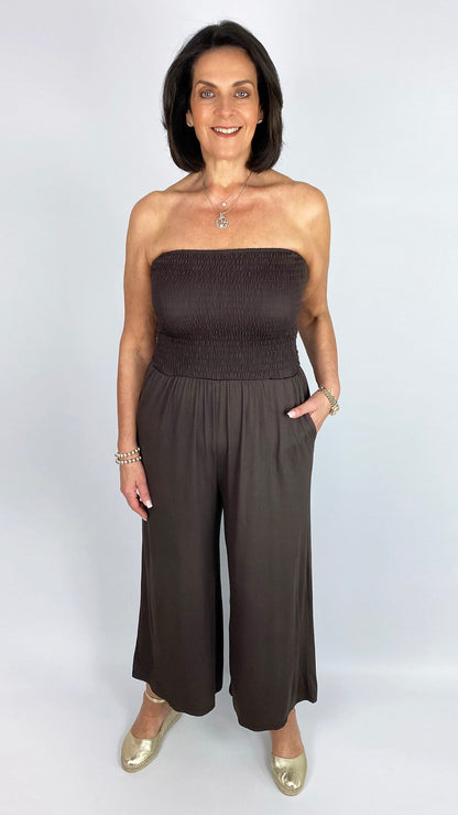 My Essential bestselling jersey bandeau wide-leg jumpsuit | 7 Colours