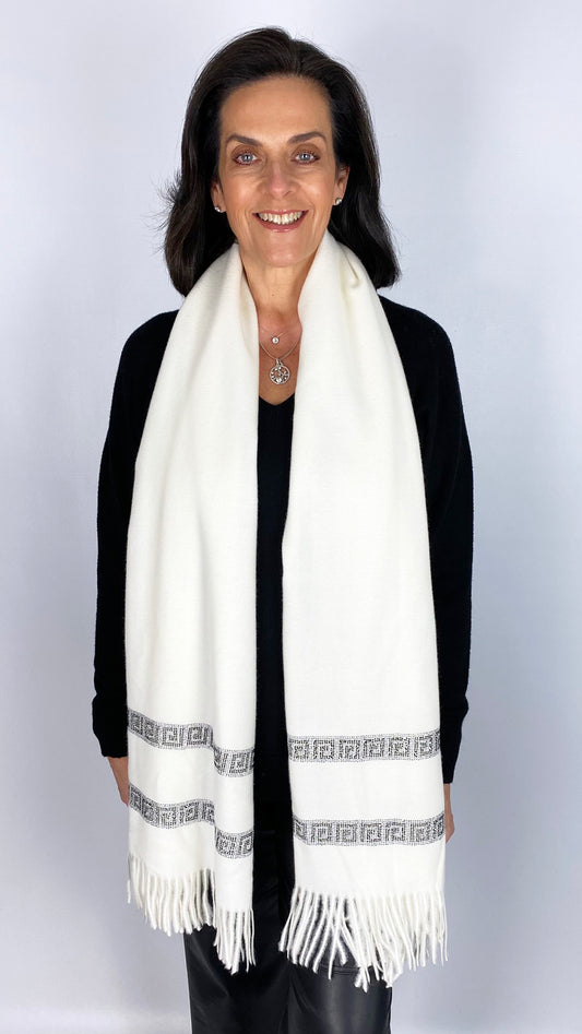 Designer-inspired bling tassel scarf | 2 Colours