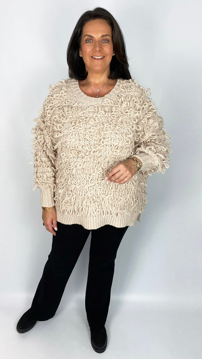 Loop round neck jumper (3 Colours) by Malissa J