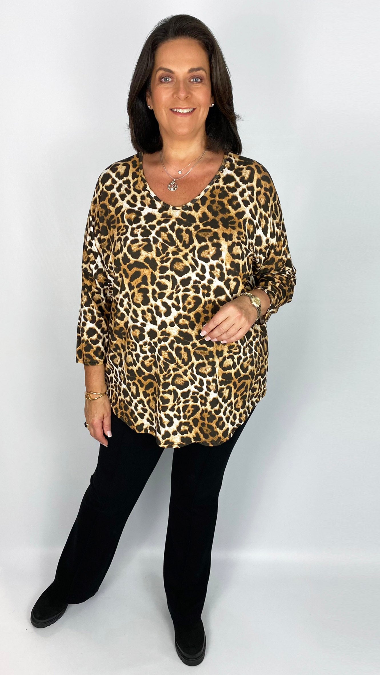 Animal print long sleeve classic tee (3 Colours) - last 1s