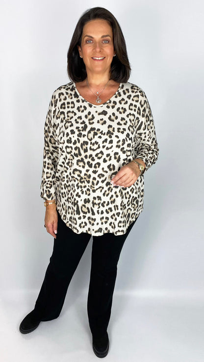 Animal print long sleeve classic tee (3 Colours) - last 1s