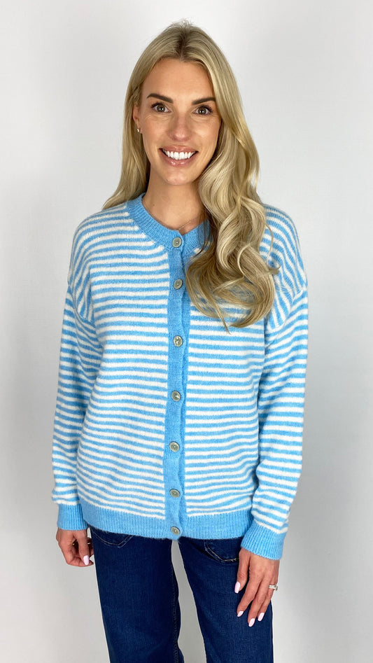 Stripe button-through cardigan | 3 Colours
