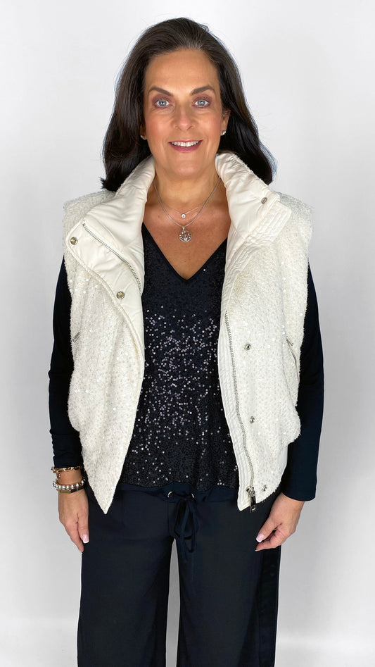 Sequin padded gilet (2 Colours) by Malissa J - last 1