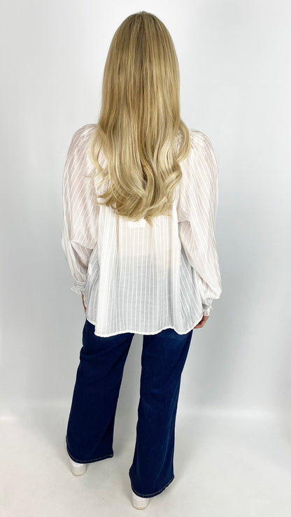 Stripe tencel blouse | 3 Colours | last 1s