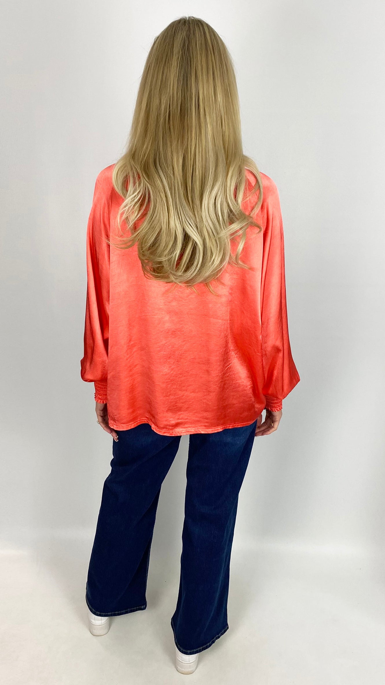 Satin round neck top | 3 Colours