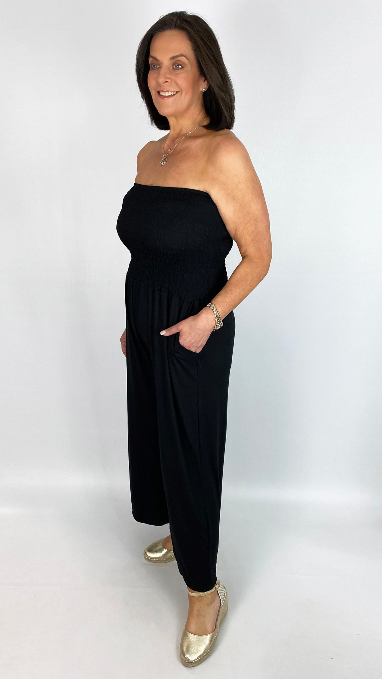 Jersey bandeau jumpsuit | 2 Colours
