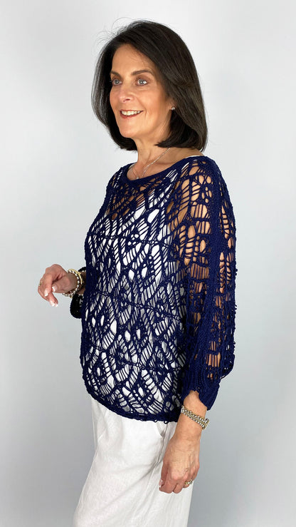 Fisherman net batwing top | 4 Colours