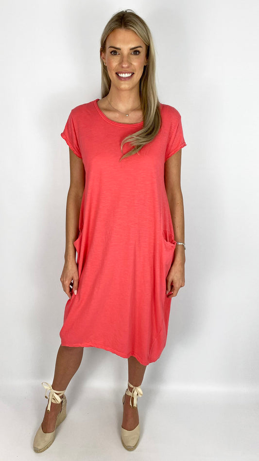 T-shirt pocket dress | 4 Colours