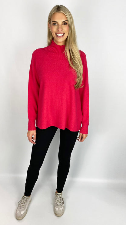 Ribbed turtle neck long sleeve jumper (5 Colours)