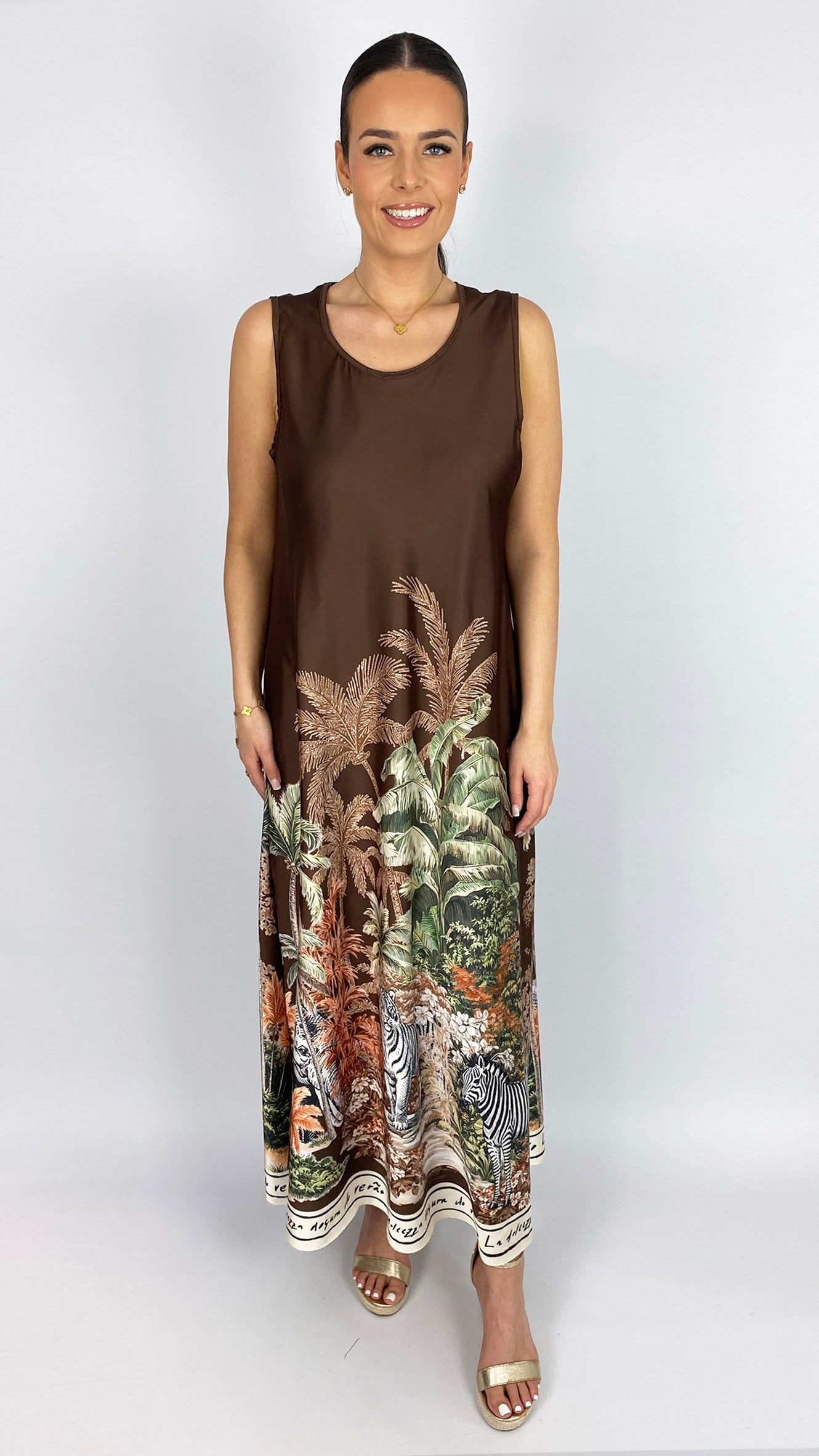 Safari print satin dress| 6 Colours