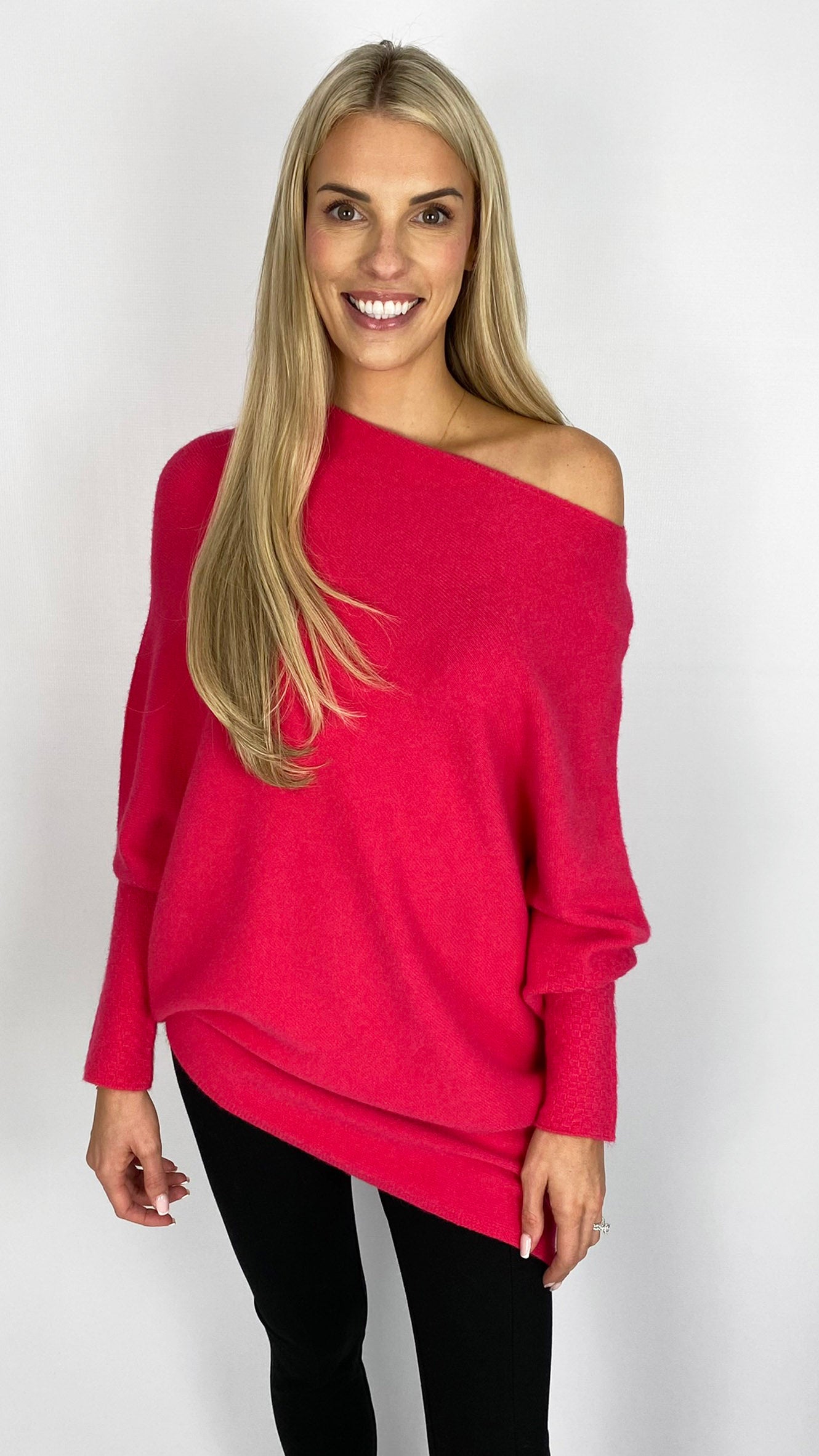 Soft asymmetric on/off the shoulder jumper (5 Colours)