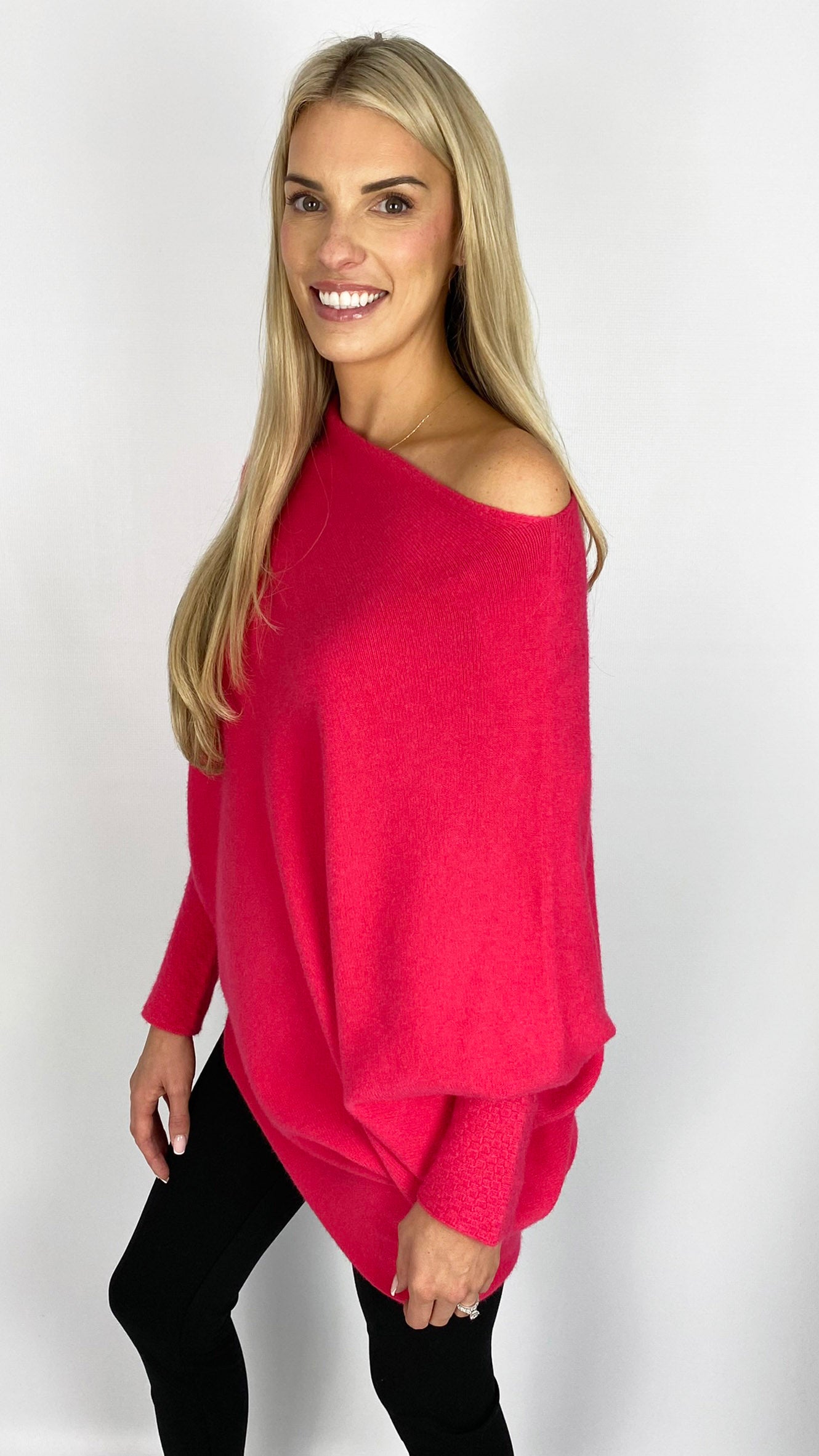 Soft asymmetric on/off the shoulder jumper (5 Colours)