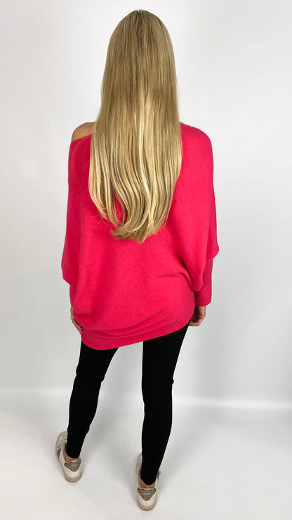 Soft asymmetric on/off the shoulder jumper (5 Colours)