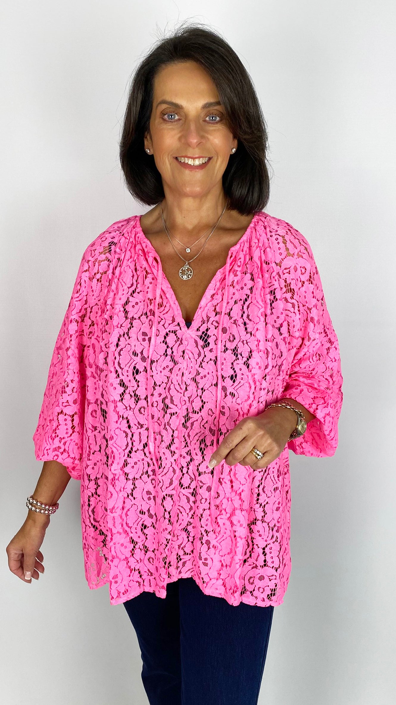 Lace tie-or-not blouse | 3 Colours