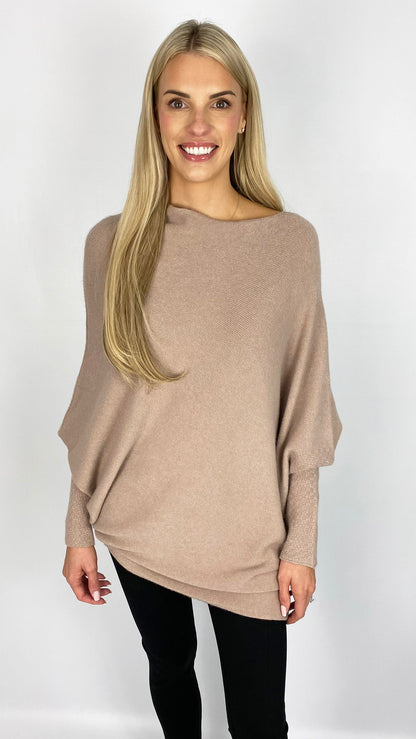 Soft asymmetric on/off the shoulder jumper (5 Colours)