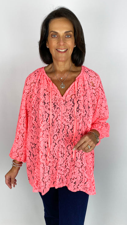 Lace tie-or-not blouse | 3 Colours