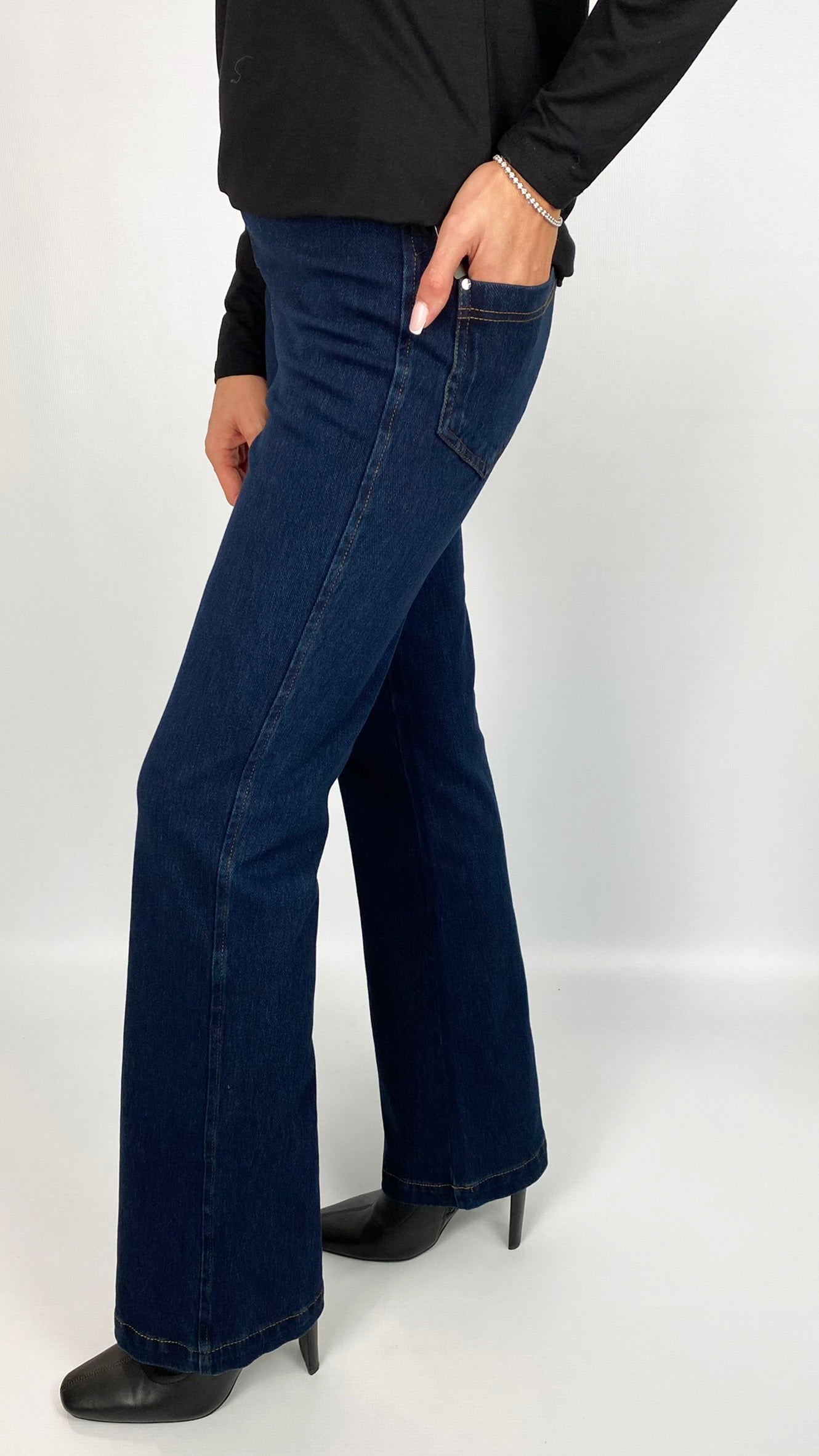 Bootcut Denim Lysse Leggings (Indigo)