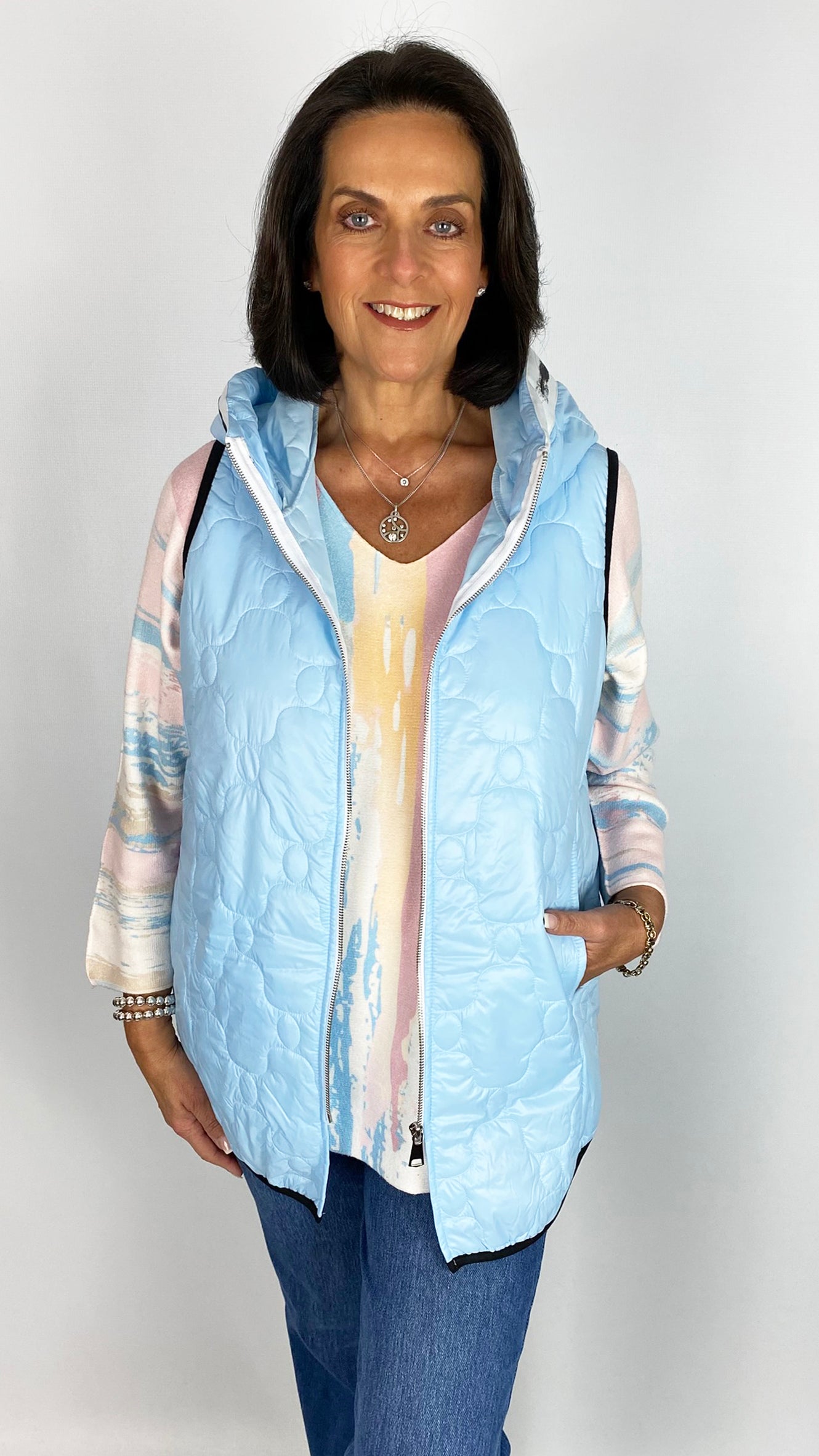 Lightweight quilted hooded gilet | 4 Colours