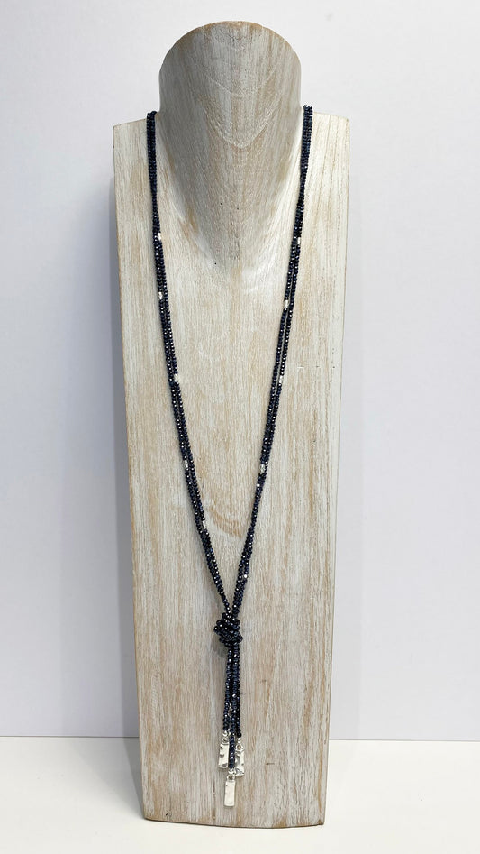 Olivia long necklace (Navy)