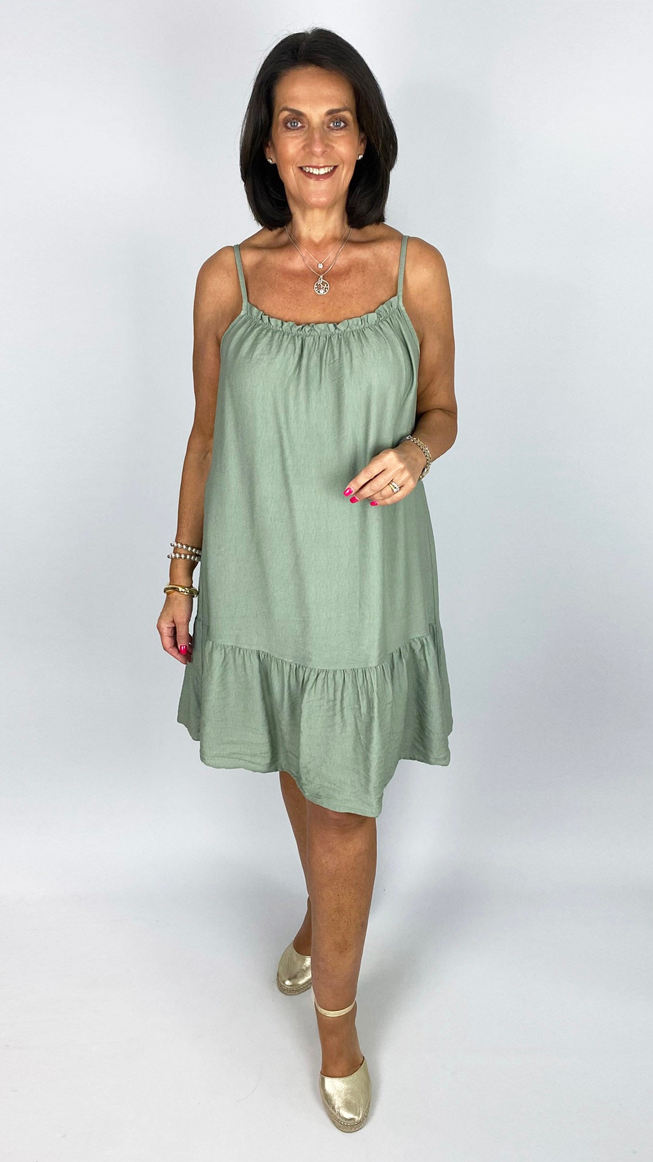 Frill hem strappy sundress |  5 Colours