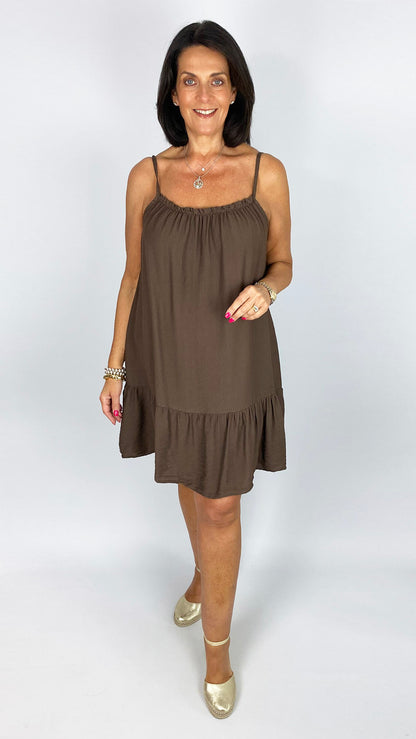 Frill hem strappy sundress |  5 Colours