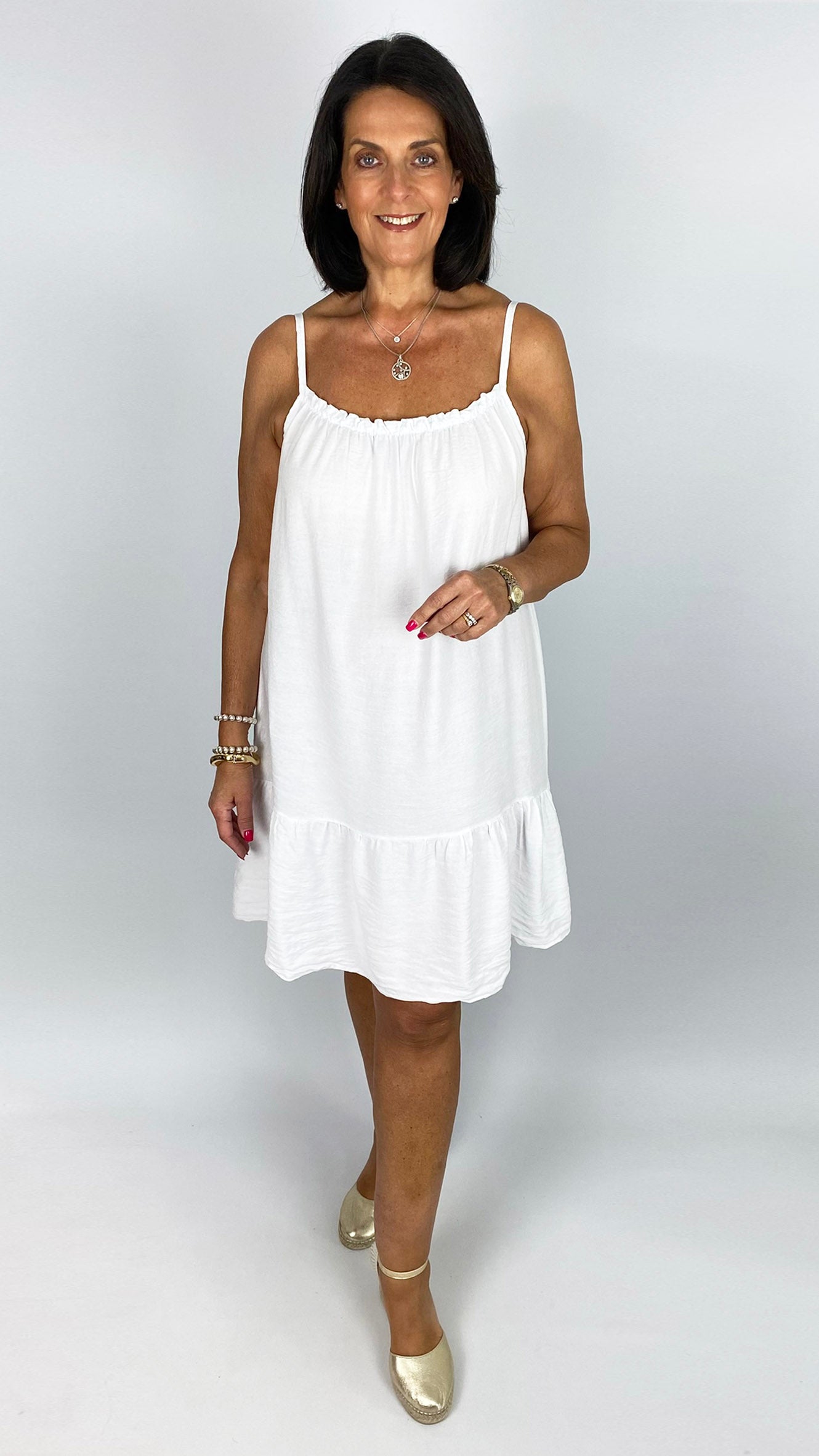 Frill hem strappy sundress |  5 Colours
