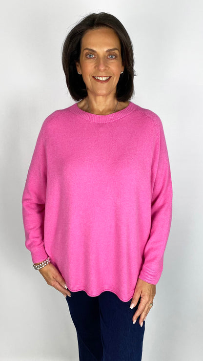 My ribbed round neck curved hem jumper | 5 Colours