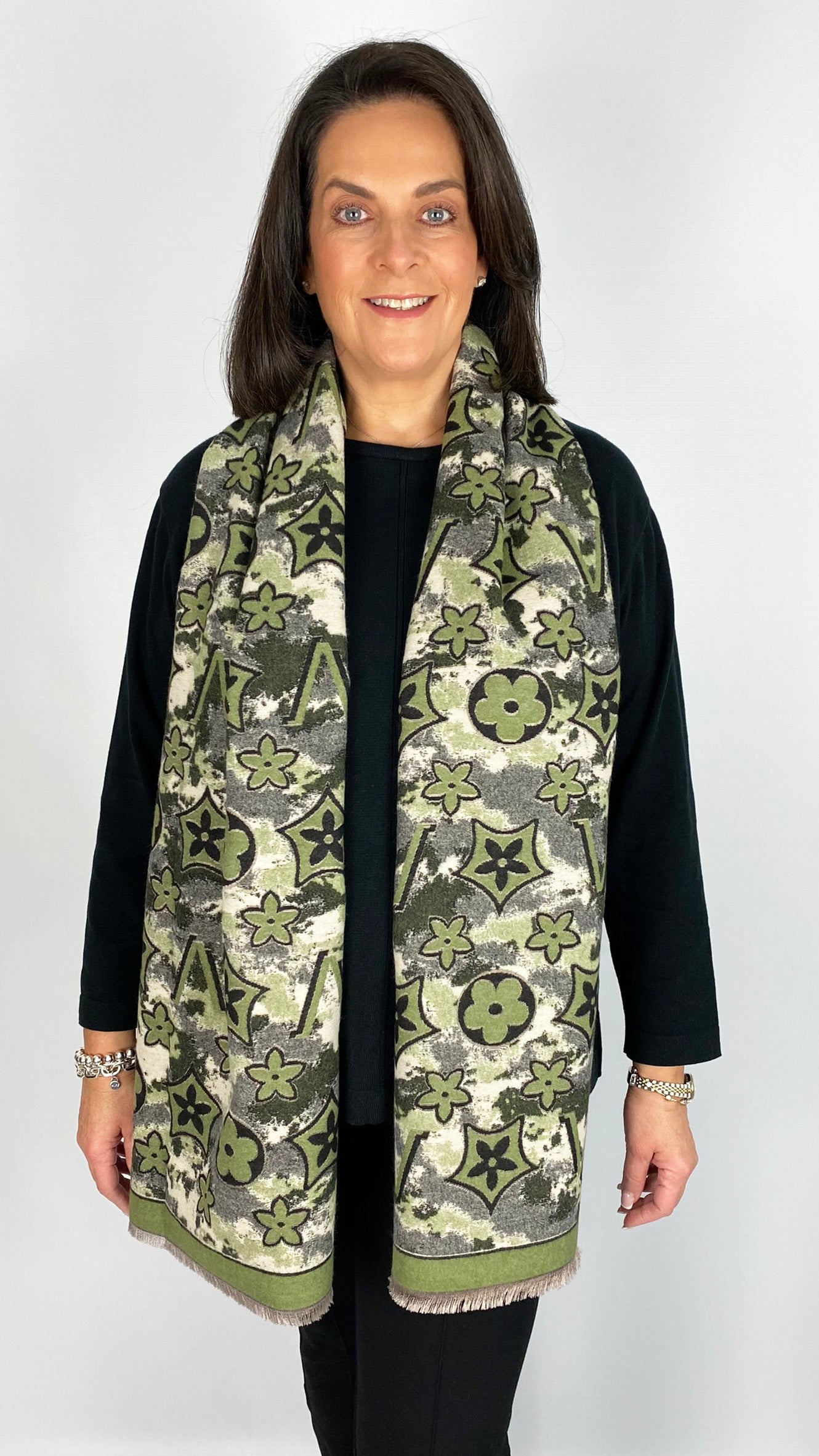 Embossed print scarf by Malissa J (3 Colours)